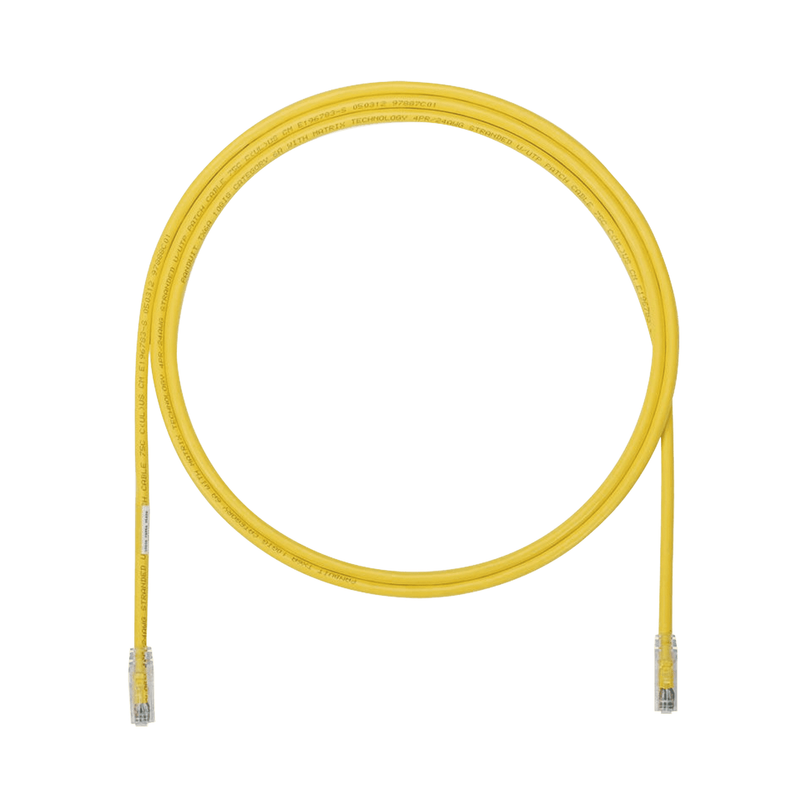 Cable de Parcheo UTP, Cat6A, 24 AWG, CM, Color Amarillo, 3ft UTP6AX3YL - PANDUIT