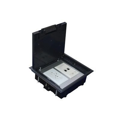 Caja de piso para dos módulos universales (Socket M2), para alimentación eléctrica y redes de datos (11000-33401) No incluye faceplates TH-CP-2M - THORSMAN