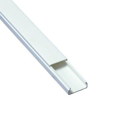 Canaleta blanca de PVC auto extinguible, sin división, 20 x 10 mm, tramo de 2.5 m (5101-01260) TMK-1020-SD - THORSMAN