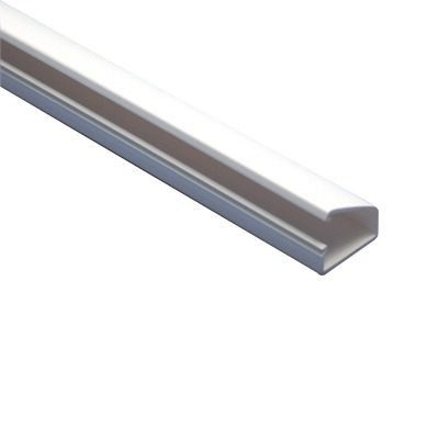 Canaleta blanca tipo bisagra de PVC auto extinguible, con cinta adhesiva, paquete con 4 piezas de 20x10x1100mm (5101-01272) TMK-1020 - THORSMAN