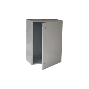Gabinete de Acero IP66 Uso en Intemperie (600 x 800 x 300 mm) con Placa Trasera Interior Metálica y Compuerta Inferior Atornillable (Incluye Chapa y Llave T). PST-6080-30A 154669 - PRECISION