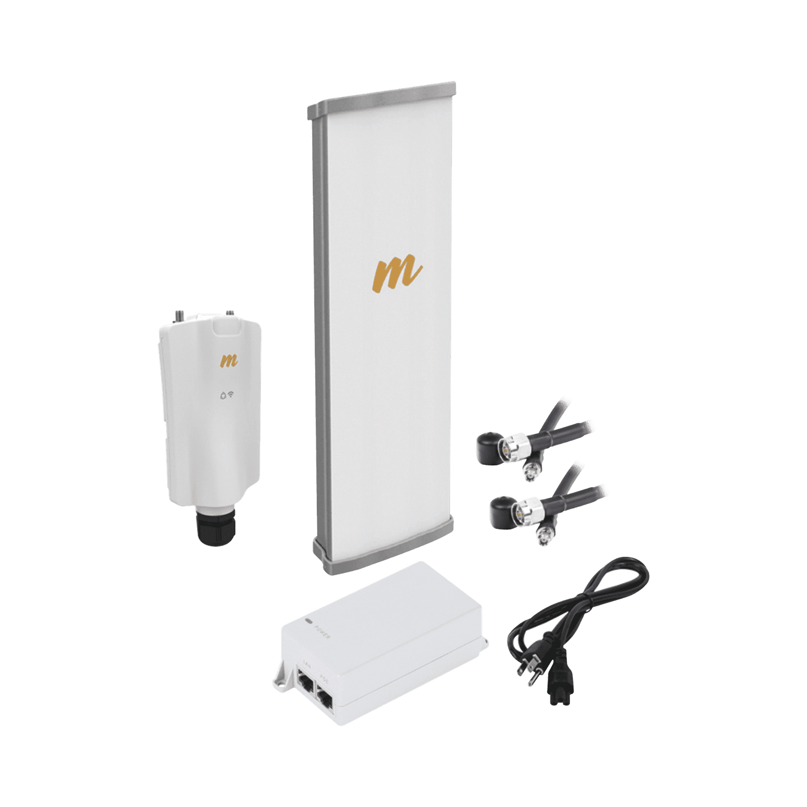 Kit de radio A5x con antena N545X2, 4.9 a 6.4 GHz, 700 Mbps, hasta 64 usuarios concurrentes,  Monitoreo a travez de la nube, incluye jumper y montaje A5XN45KIT 203780 - MIMOSA NETWORKS