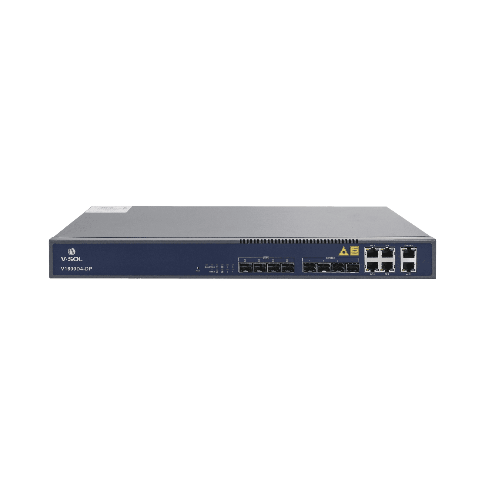 OLT de 4 puertos EPON con 8 puertos Uplink (4 puertos Gigabit Ethernet + 4 puertos Gigabit Ethernet SFP) , hasta 256 ONUS, V1600D4-DP 191429 - V-SOL