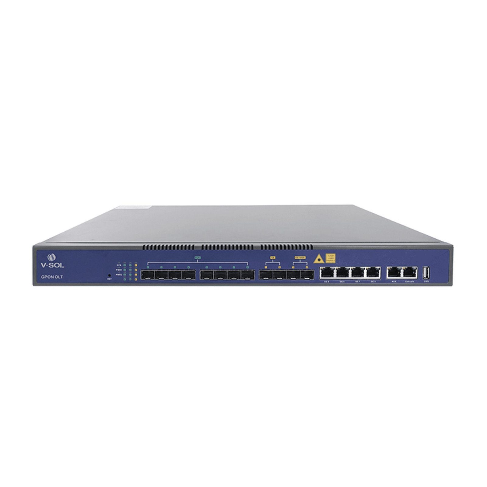 OLT de 8 puertos GPON con 8 puertos Uplink (4 puertos Gigabit Ethernet + 2 puertos SFP + 2 puertos SFP+), hasta 1024 ONUs V1600G-1B 204500 - V-SOL