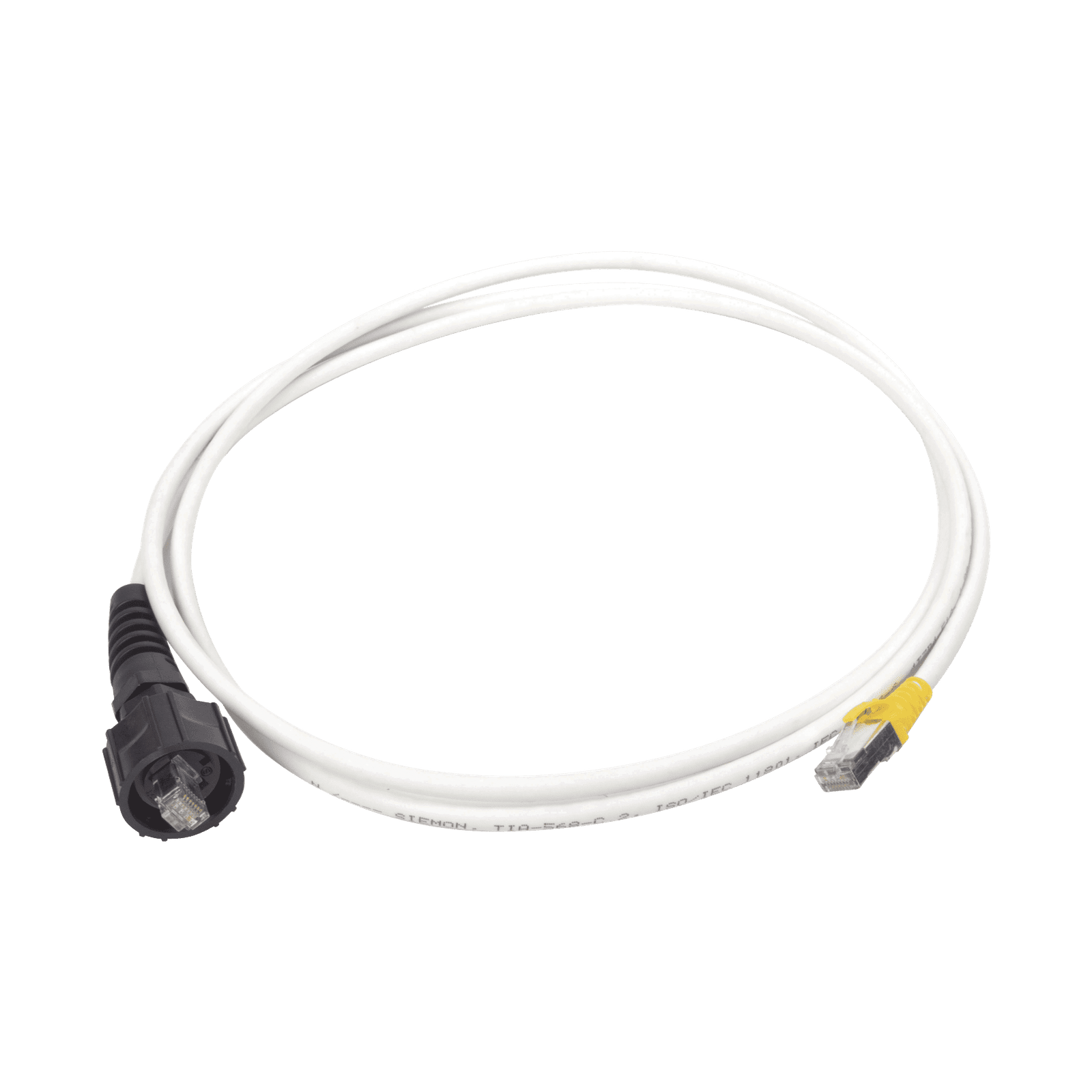 Patch Cord Reforzado Industrial (Ruggedized), Cat6A Blindado S/FTP, CM/LS0H, 3 Ft XC6A-S03-B05 - SIEMON