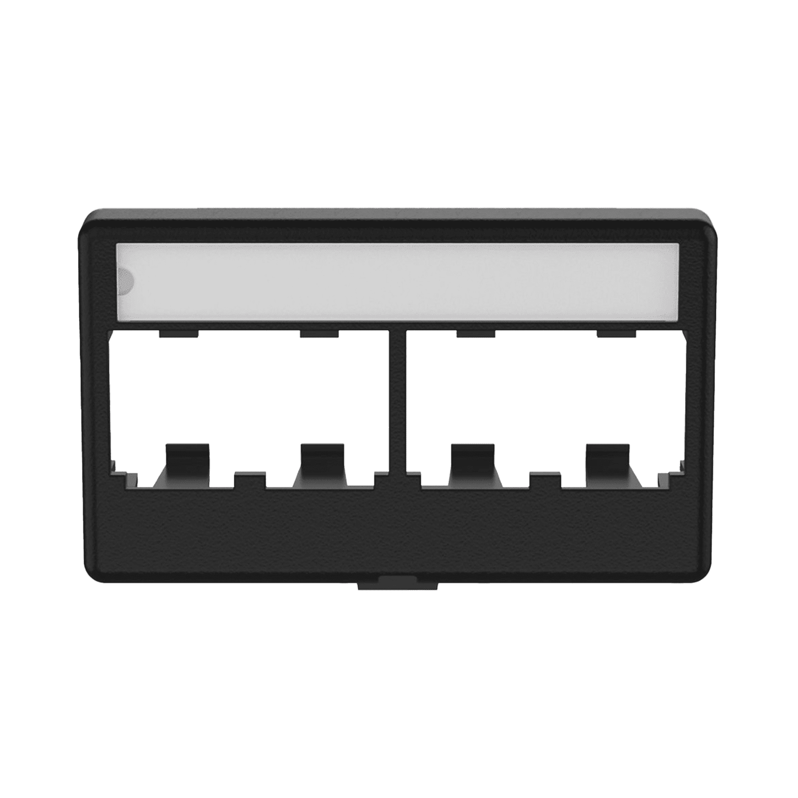Placa de Mobiliario Modular Estándar, Salidas Para 4 Puertos Mini-Com, Color Negro CFFP4BL - PANDUIT