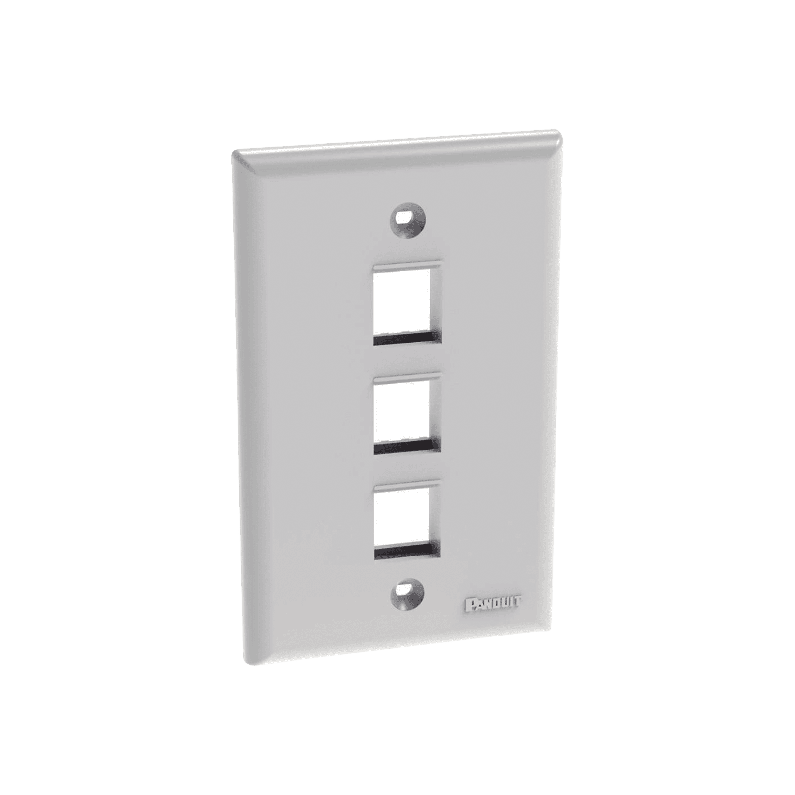 Placa de Pared Vertical, Salida Para 3 Puertos Keystone, Color Blanco NK3FNWH - PANDUIT