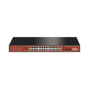 Switch PoE (802.3af/at/bt) / No administrable de largo alcance / Hasta 250m / Con 24 x 10/100Mbps + 2 x SFP Gigabit Combo / 250 W WI-PS526G 170795 - WI-TEK