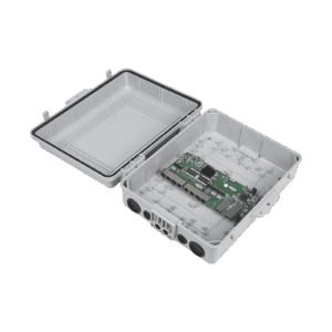 Switch WISP/FTTx con 7 puertos PoE inverso de 24V Pasivo (PoE in), 1 puerto PoE out de 24V + 2 SFP, Integrado con Gabinete NEMA IP67 para exterior WI-PS310GFR-O 170797 - WI-TEK