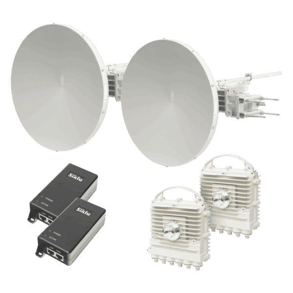 Enlace a la velocidad de la fibra Enlace a la velocidad de la fibra, Banda Libre en México, Sin Interferencia, 1 Gbps Reales Full Duplex, 5 km EH-1200FX-KIT-2FT 155056 - Siklu