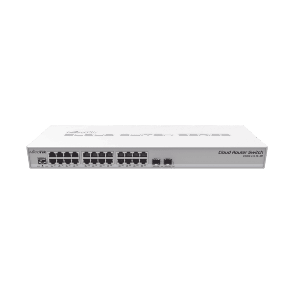 Switch Sistema Operativo Dual 24 Puertos Gigabit Ethernet y 2 Puertos SFP+ Switch Sistema Operativo Dual 24 Puertos Gigabit Ethernet y 2 Puertos SFP+ CRS326-24G-2S+RM 196782 - MIKROTIK