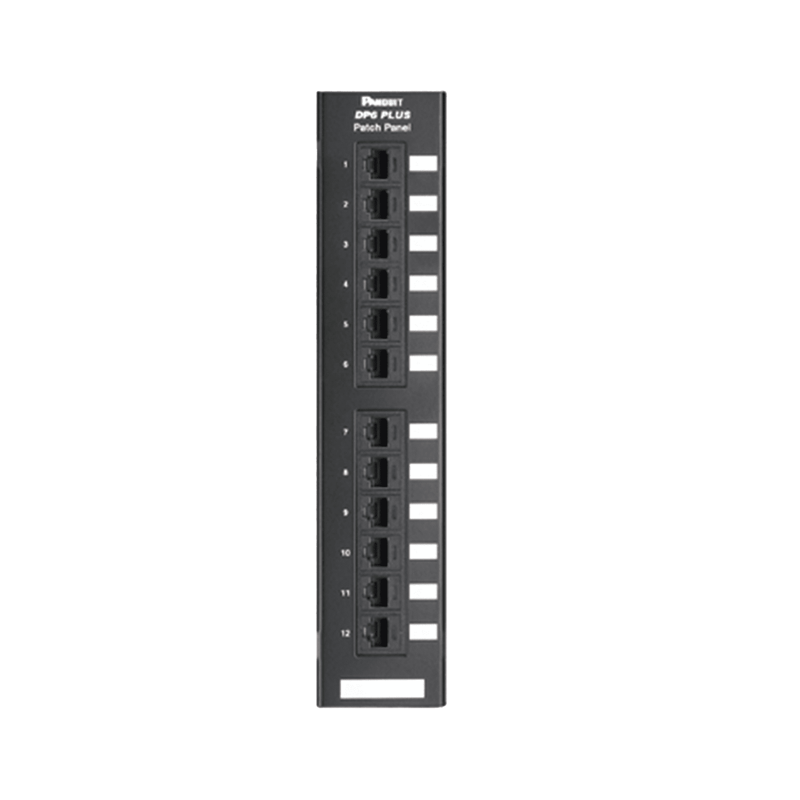 Panel de Parcheo de Impacto 110, Categoría 6, Montaje en Pared Usando Accesorio WB89D, de 12 Puertos DP12688TGY 178022 - PANDUIT