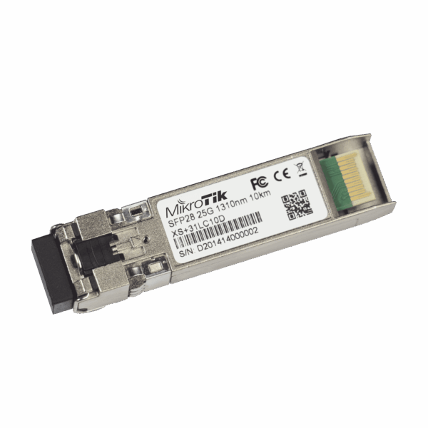 Transceptor MiniGbic XSFP+ 1G/10G/25G LC Duplex para fibra Mono Modo 10 Kms Transceptor MiniGbic XSFP+ 1G/10G/25G LC Duplex para fibra Mono Modo 10 Kms XS+31LC10D 193383 - MIKROTIK