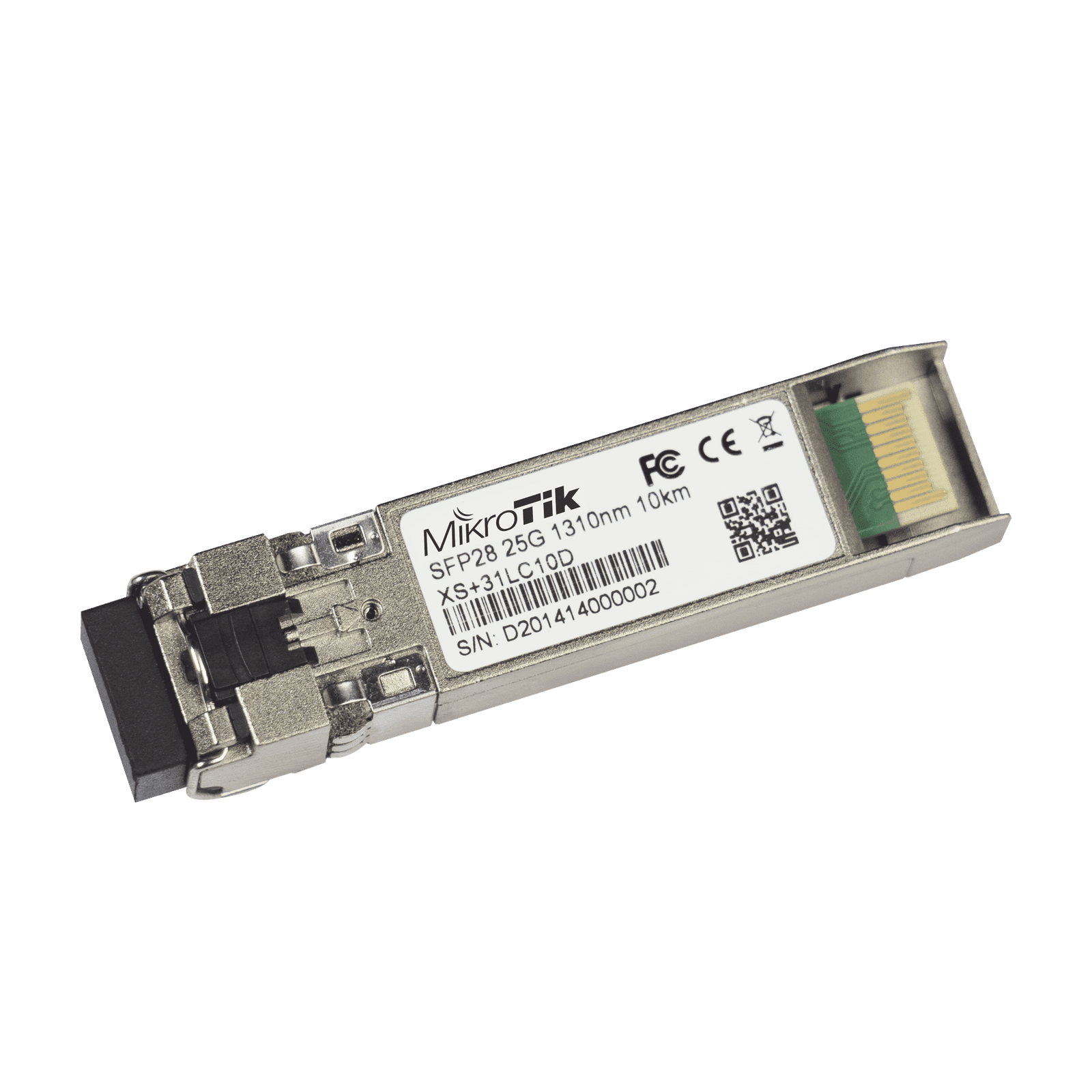 Transceptor MiniGbic XSFP+ 1G/10G/25G LC Duplex para fibra Mono Modo 10 Kms XS+31LC10D 193383 - MIKROTIK