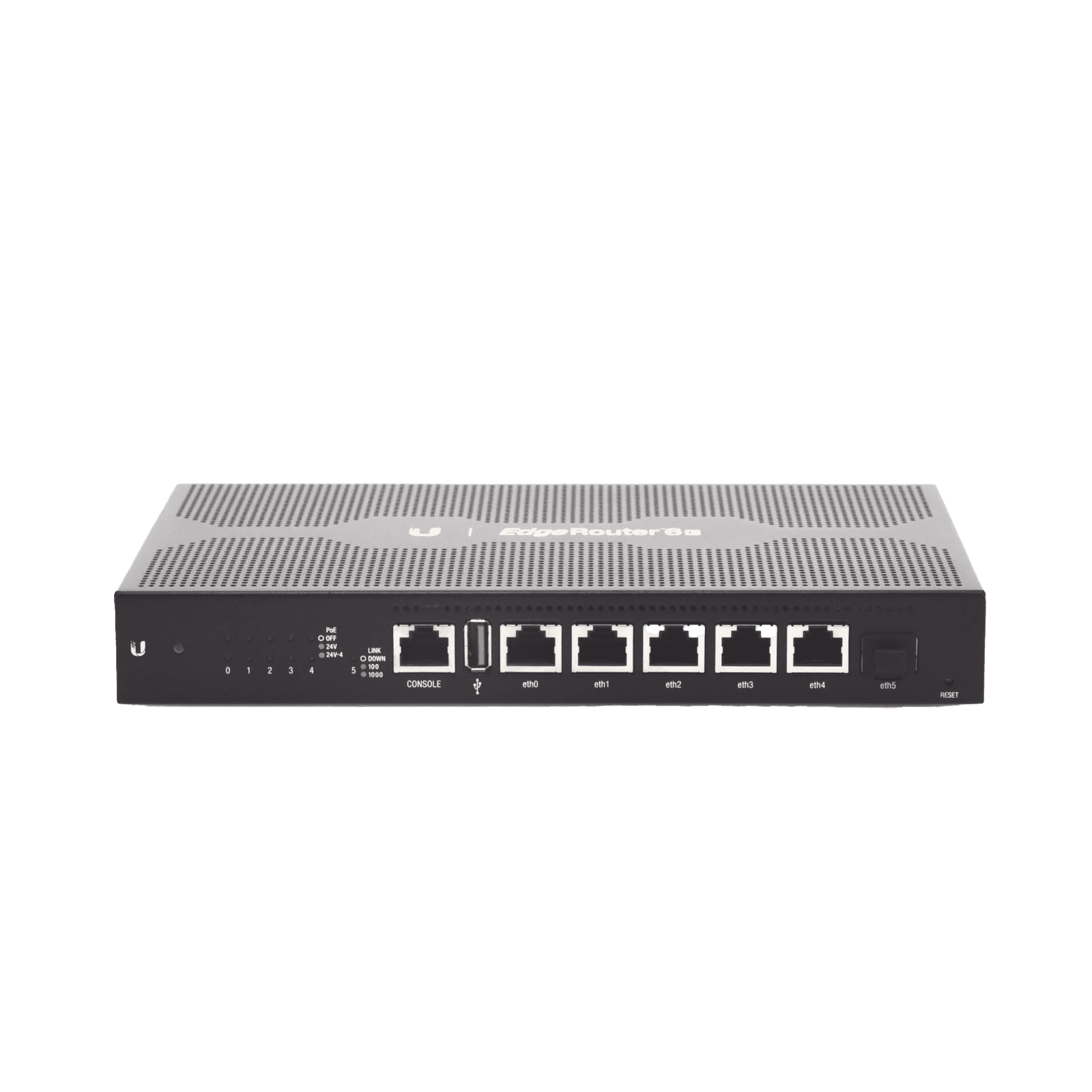 EdgeRouter 6 PoE pasivo 24 V, con 5 puertos 10/100/1000 Mbps + 1 puerto SFP, con funciones avanzadas de ruteo ER-6P - UBIQUITI NETWORKS