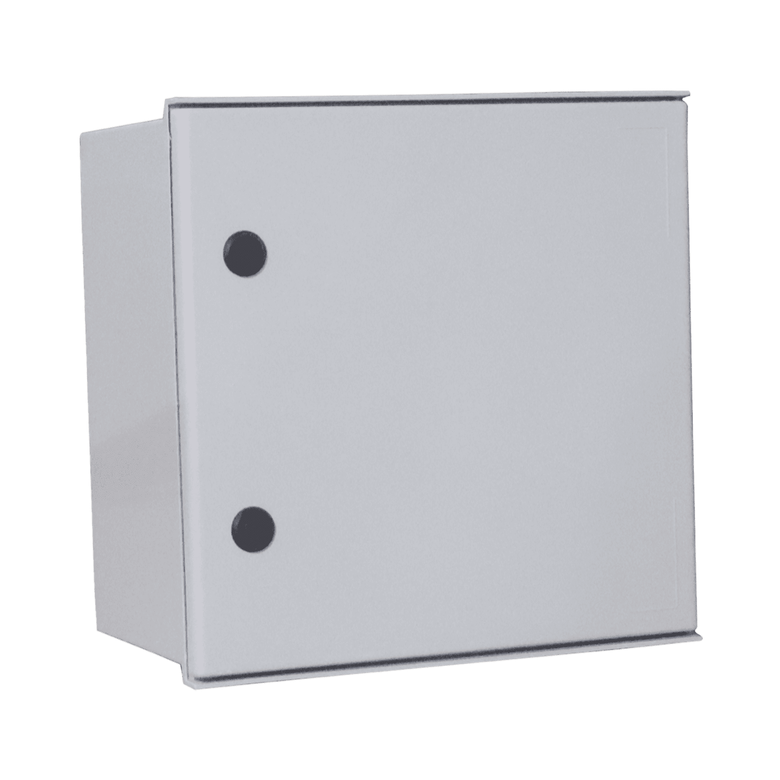 Gabinete de Poliéster IP65 Uso en Intemperie (400 x 400 x 200 mm) con Placa Trasera Interior de Plástico (Incluye Chapa y Llave). PST-4040-20P - PRECISION