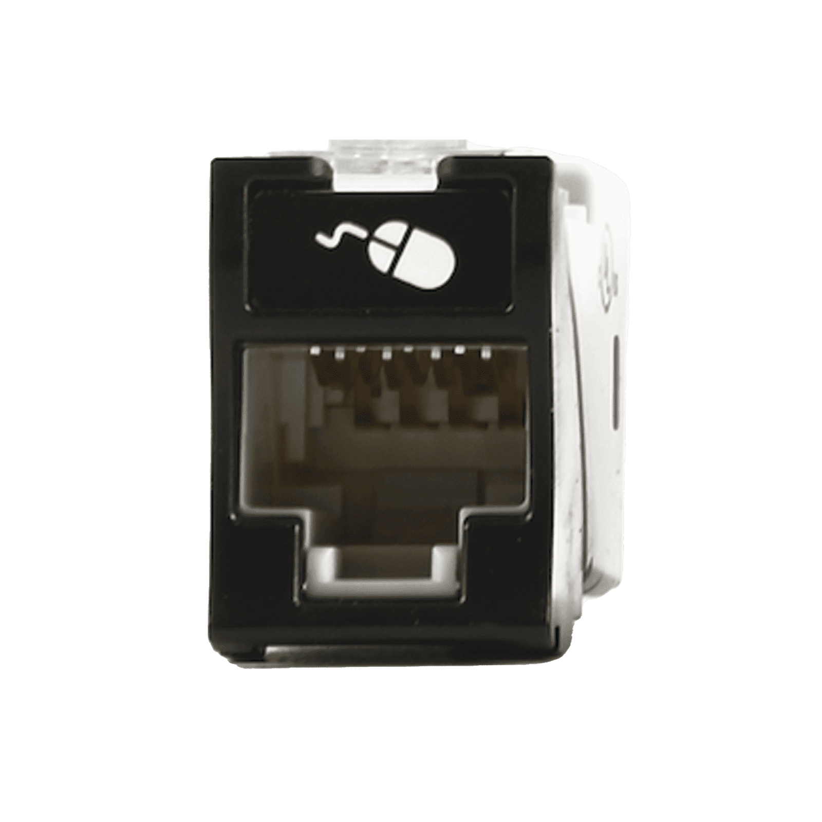 Jack UltraMAX Cat5e, UTP, Montaje híbrido en Placa de Pared (Plano y Angulado), Color Negro, Punch Down U5-H01NS - SIEMON