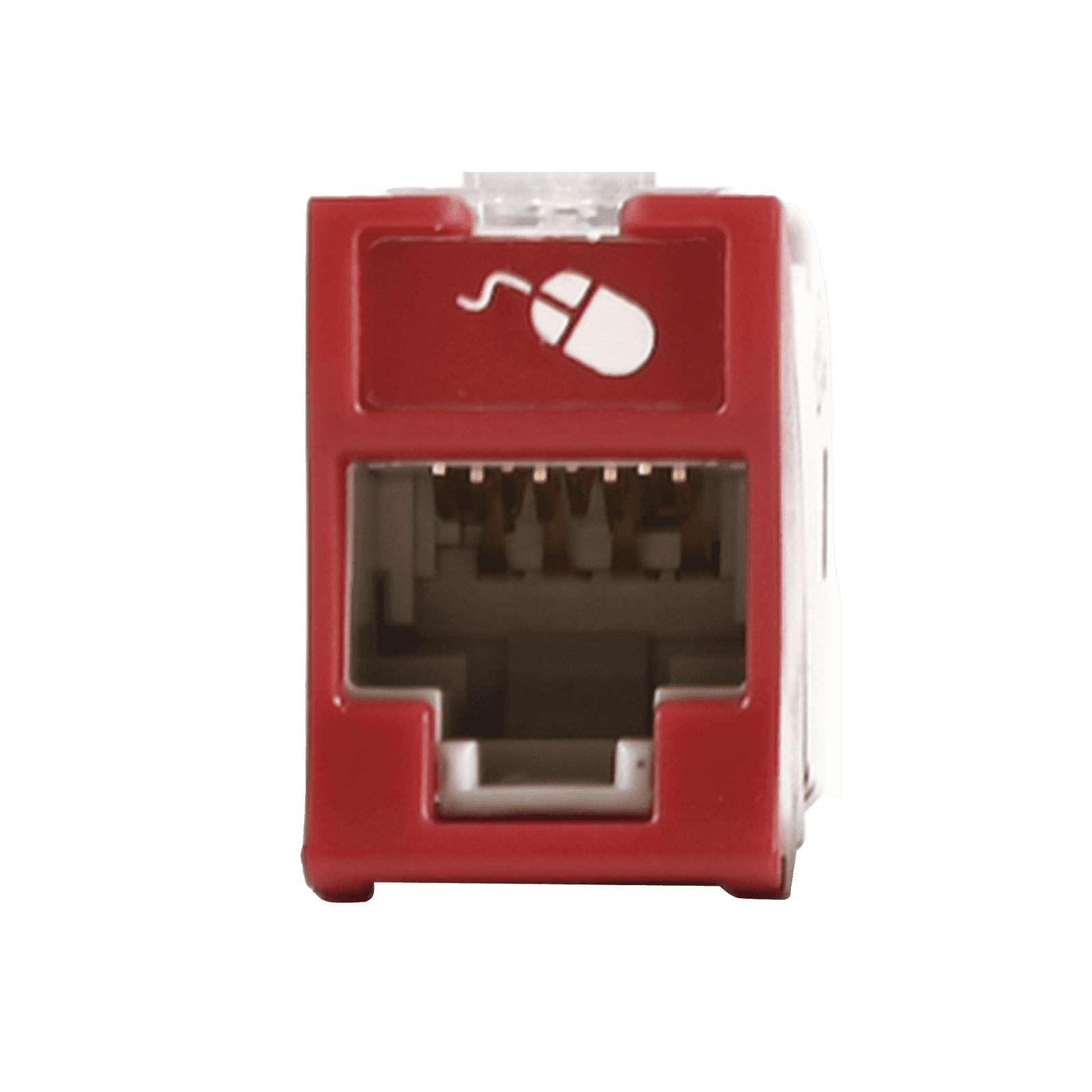 Jack UltraMAX Cat5e, UTP, Montaje híbrido en Placa de Pared (Plano y Angulado), Color Rojo, Punch Down U5-H03NS - SIEMON