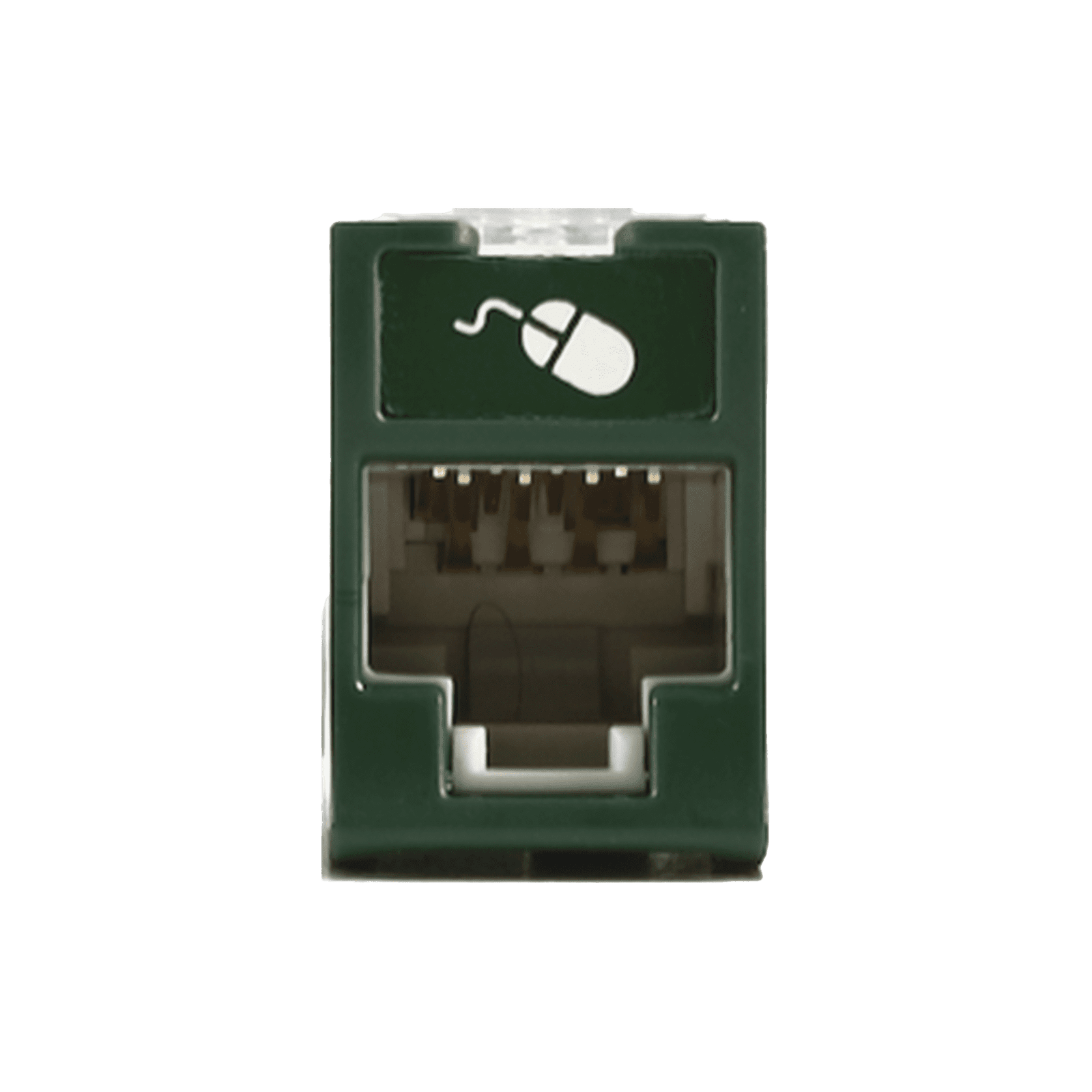 Jack UltraMAX Cat6A, UTP, Montaje híbrido en Placa de Pared (Plano y Angulado), Color Verde, Punch Down U6A-H07NS - SIEMON