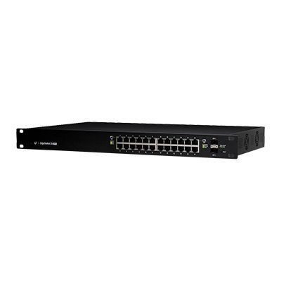 Switch EdgeMAX administrable de 24 puertos Gigabit con PoE+/PoE Pasivo 24V + 2 Puertos SFP, 250 W ES-24-250W - UBIQUITI NETWORKS