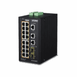 Switch Industrial Administrable 16 puertos 10/100/1000 T 802.3at PoE + 2 Puertos 10/100/1000 T + 2 puertos 100/1000 X SFP IGS-20160HPT 94790 - PLANET