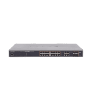 Switch administrable L2, 16 puertos 10/100/1000T Ultra PoE + 4 puertos Gigabit Combo TP/SFP GS-4210-16UP4C 188145 - PLANET