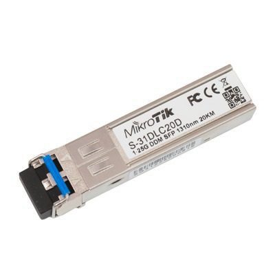 Transceptor MiniGbic SFP 1.25G LC Duplex para fibra Mono Modo 20 KM S-31DLC20D 82009 - MIKROTIK