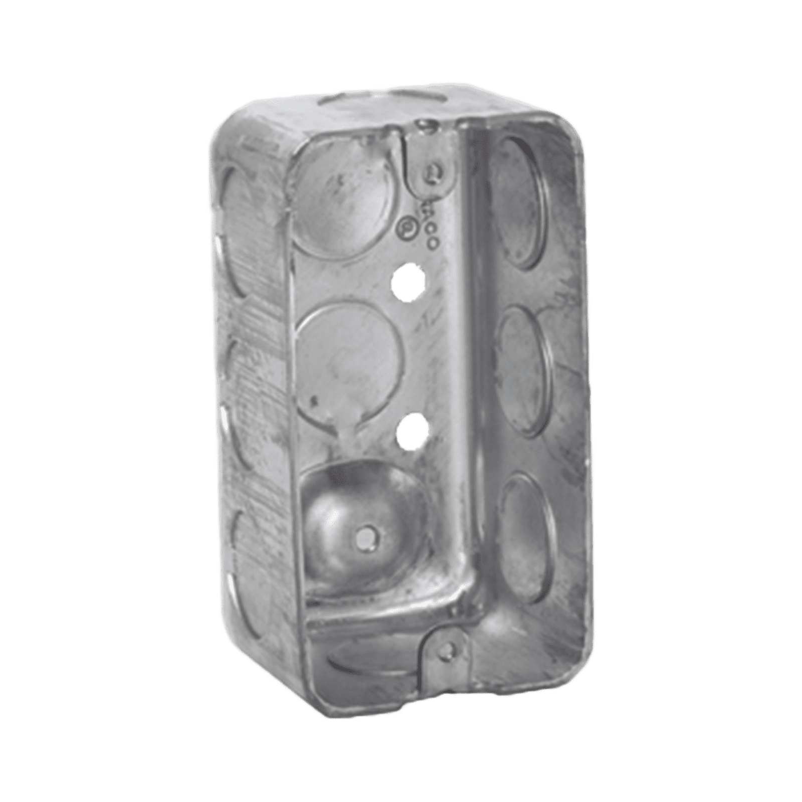 Caja (Chalupa) 4×2″/ Profundidad 1-7/8″/ 10 Entradas de 1/2″/ Troquelada. HUB-660 - RACO