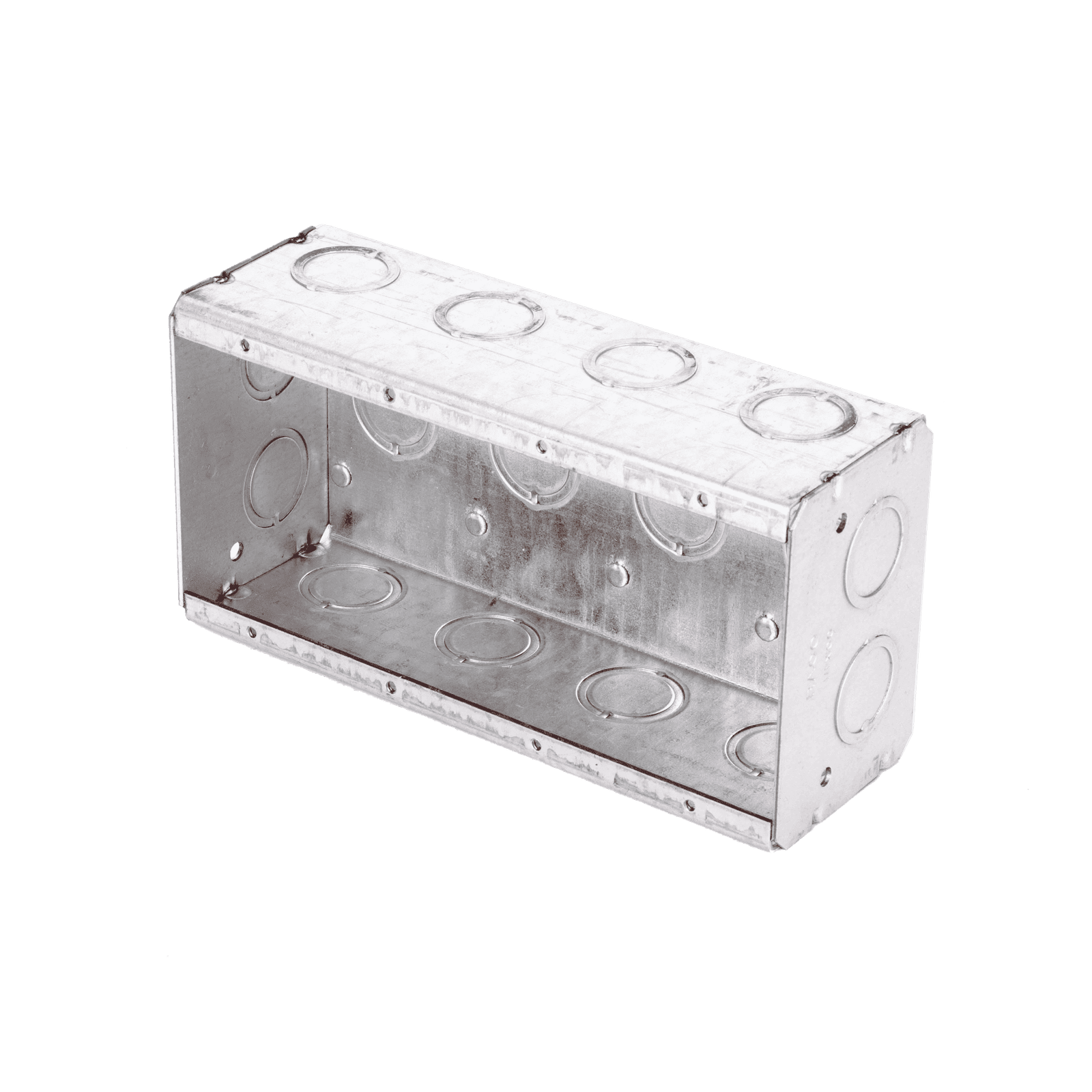 Caja Multigang de 4 Gangs,/ Profundidad de 2-1/2″/ 20 TKO (1/2″- 3/4″). HUB-693 - RACO