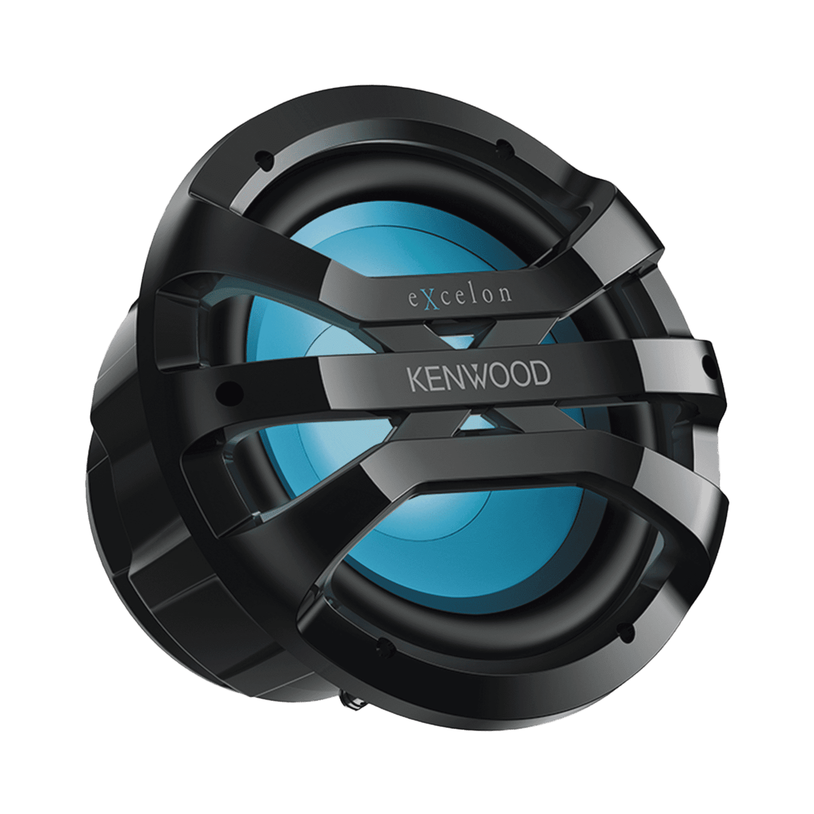 Subwoofer excelon motorsport de 10″ fabricado en rejilla color negro, cuenta con iluminación Led ajustable vía RF XM1041BL - JVC KENWOOD