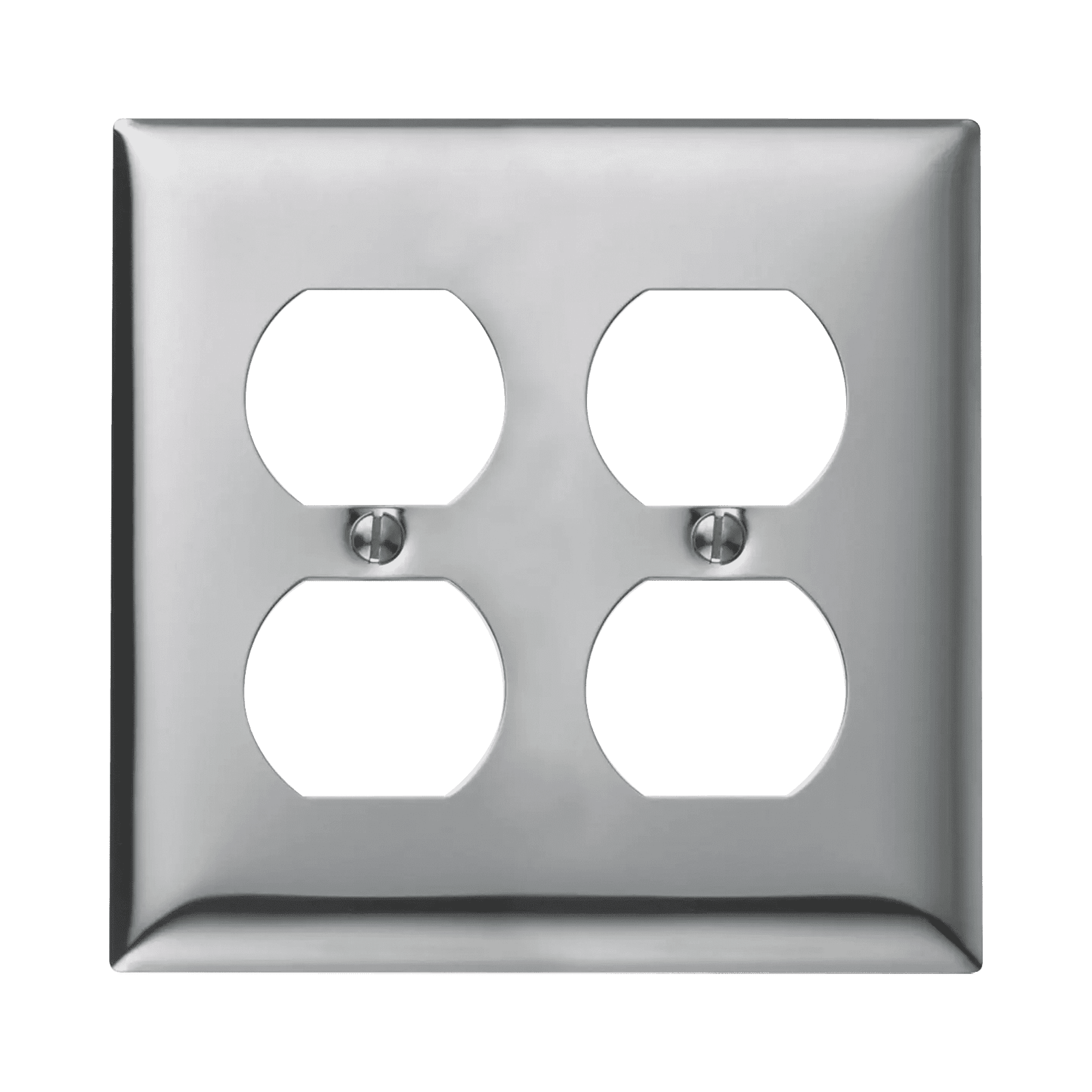 Tapa para 2 Contacto Dúplex Color Cromo. HUB-SCH-82 219027 - RACO