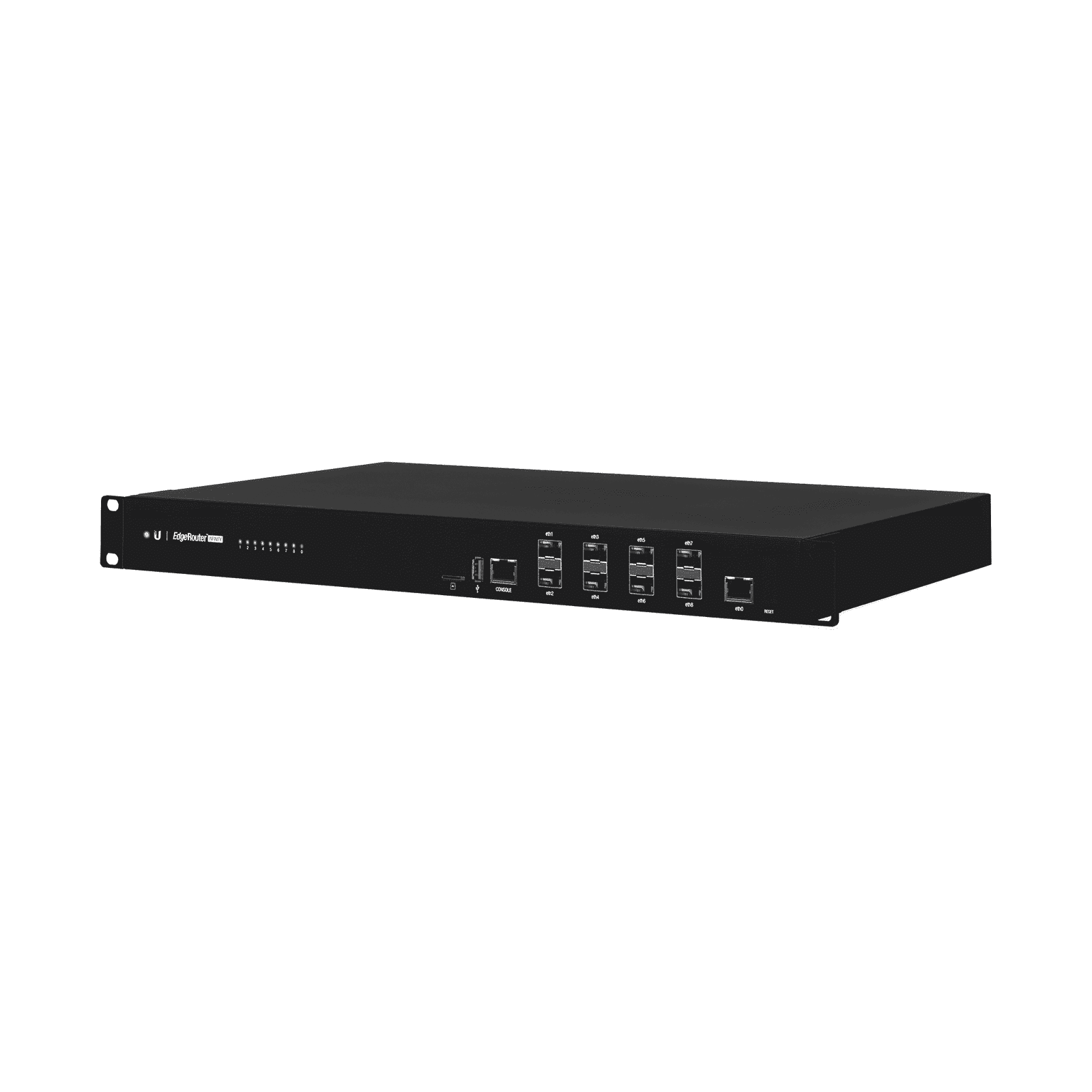 EdgeRouter INFINITY de 8 puertos SFP+ 10 G + 1 puerto RJ45 Gigabit, throughput 80 Gbps, 16 núcleos y 16 GB RAM , fuentes de alimentación modulares Hot-Swappable ER-8-XG - UBIQUITI NETWORKS