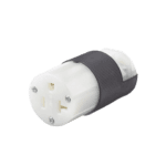 Conector Entrada Recta/ 20 A 125V/ 2 Polos 3 Hilos/ Nema 5-20 R/ Grado Industrial- Comercial / Color Negro-Blanco. HUB-HBL5369C - HUBBELL