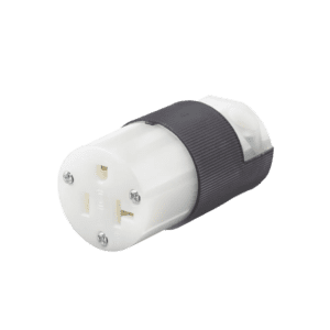 Conector Entrada Recta/ 20 A 125V/ 2 Polos 3 Hilos/ Nema 5-20 R/ Grado Industrial- Comercial / Color Negro-Blanco. HUB-HBL5369C - HUBBELL