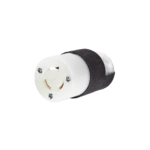 Conector Industrial con Bloqueo de Media Vuelta / 15 A 250 V CA / 2 Polos 3 Hilos / Nema L6-15R / Color Blanco y Negro. HUB-HBL-457-9C - HUBBELL