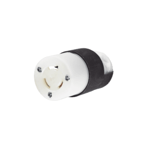 Conector Industrial con Bloqueo de Media Vuelta / 15 A 250 V CA / 2 Polos 3 Hilos / Nema L6-15R / Color Blanco y Negro. HUB-HBL-457-9C - HUBBELL
