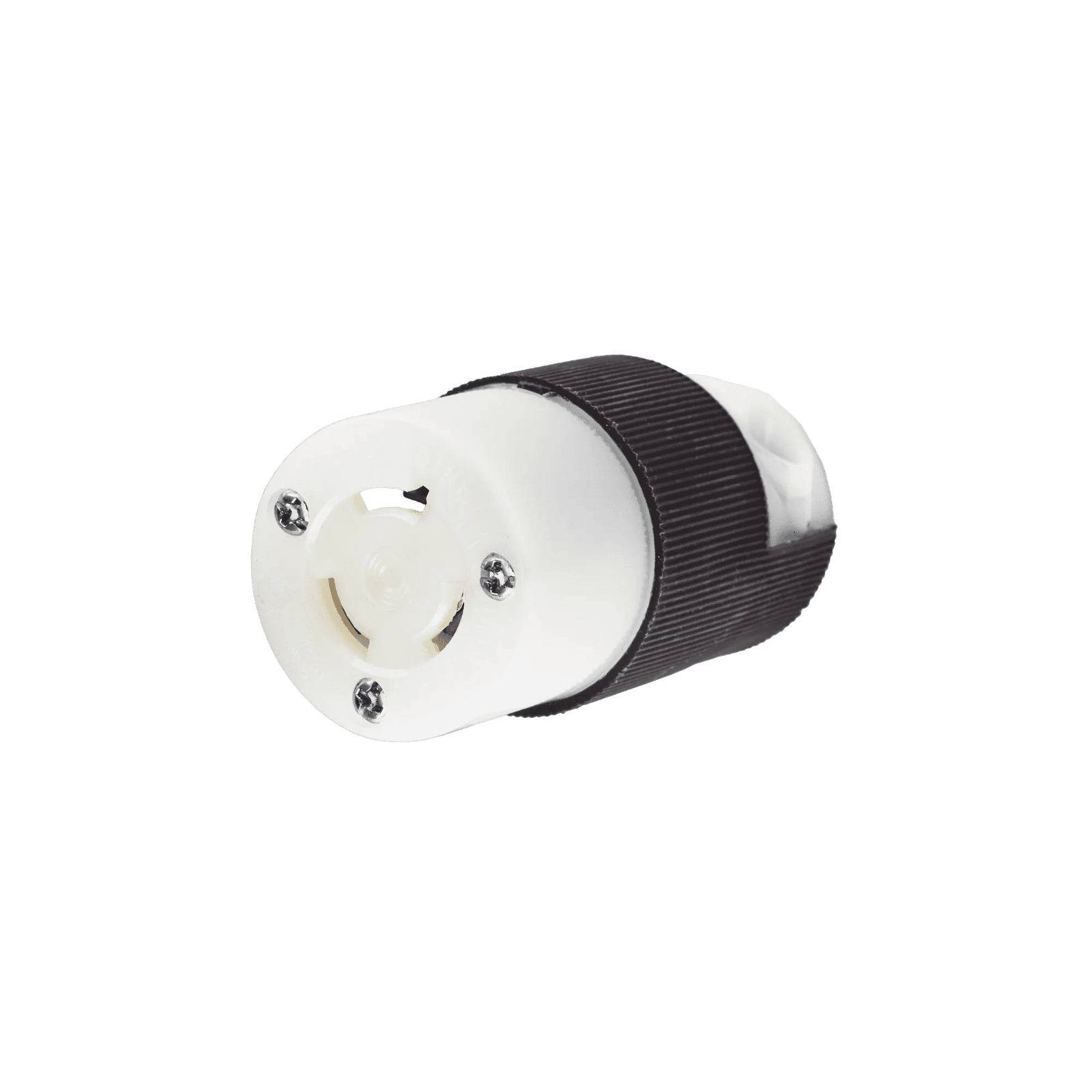Conector Industrial con Bloqueo de Media Vuelta / 15 A 250 V CA / 2 Polos 3 Hilos / Nema L6-15R / Color Blanco y Negro. HUB-HBL-457-9C - HUBBELL
