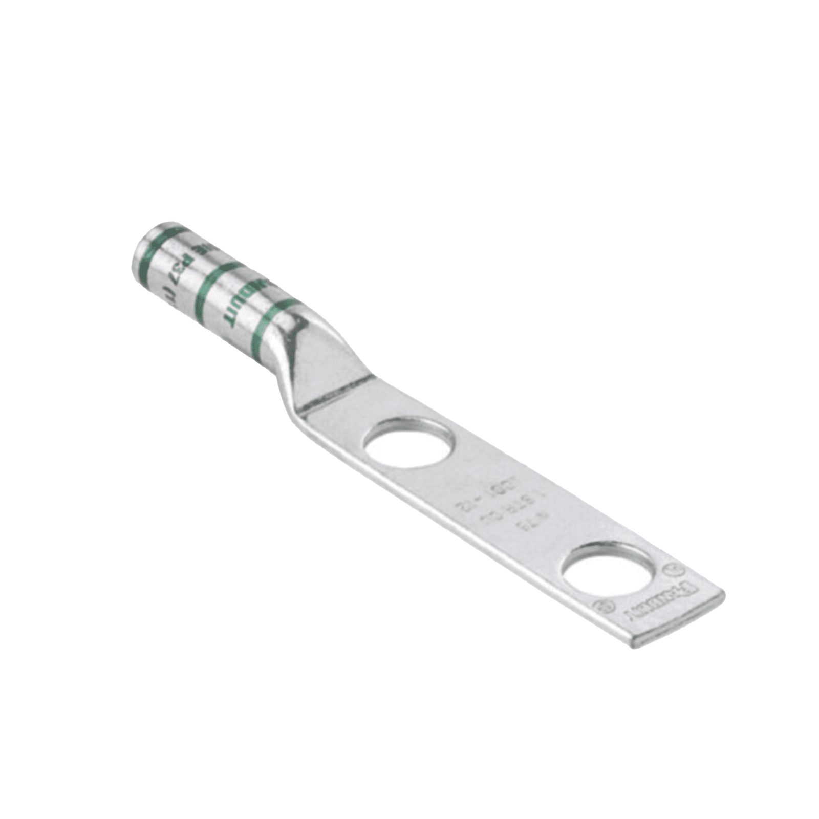 Conector de Compresión de Cobre con 2 Orificios 3/8″ para Cable 2 AWG, 1″ de espacio entre Orificios. Paquete de 25 Piezas LCC2-38D-Q 211687 - PANDUIT