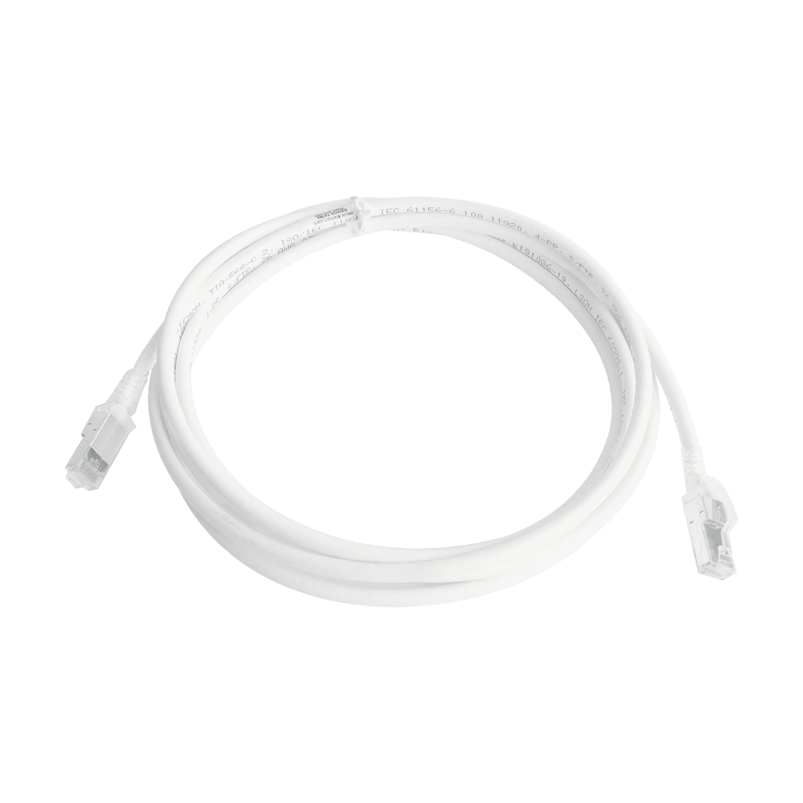 Patch Cord Z-MAX Cat6A S/FTP, CM/LS0H, 10ft, Color Blanco, Versión Bulk (Sin Empaque Individual) ZM6A-S10-02B - SIEMON