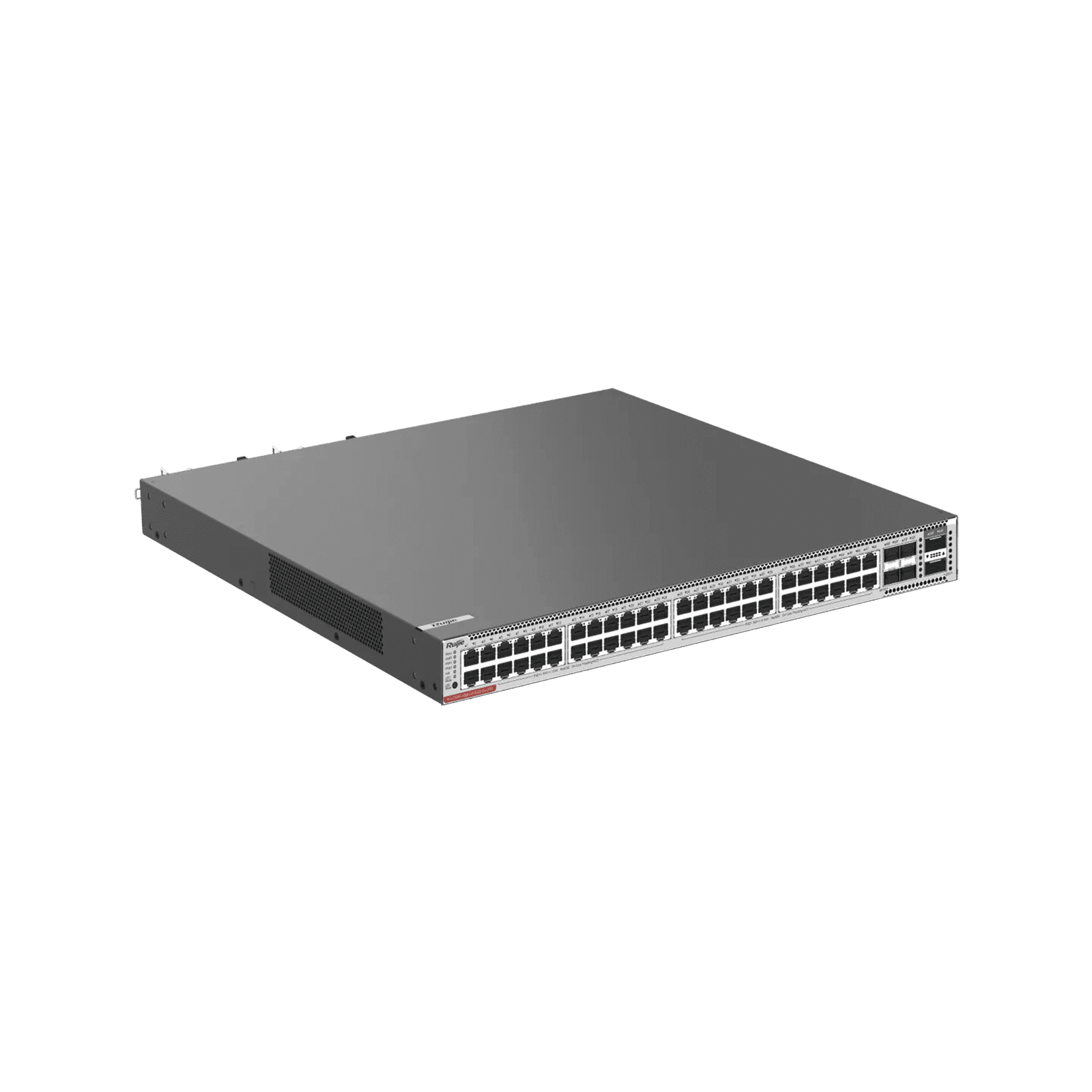 Switch Core PoE 802.3bt 1,600W Capa 3 Multi-Gigabit 48 puertos 5Gb/2.5Gb/1Gb/100M, 4 puertos fibra SFP28 25Gb y 2 puertos fibra QSFP+ 40Gb RG-CS86-48MG4VS2QXS-UPD 219641 - RUIJIE