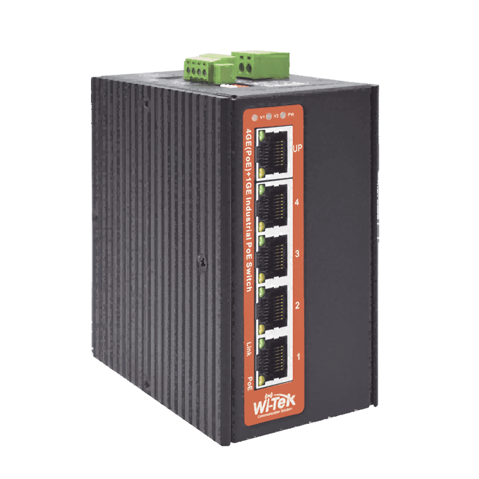 Switch Industrial PoE++ / No administrable / Con 4 puertos Gigabit PoE / 1 puerto Gigabit Uplink / Presupuesto 120W WI-PS305G-I-DC 218590 - WI-TEK