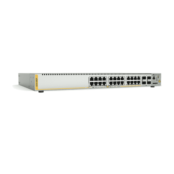 Switch PoE+ Administrable Capa 3 Switch PoE+ Administrable Capa 3, 24 Puertos 10/100/1000 Mbps + 4 SFP Gigabit, 370 W AT-X230-28GP-10 137055 - ALLIED TELESIS