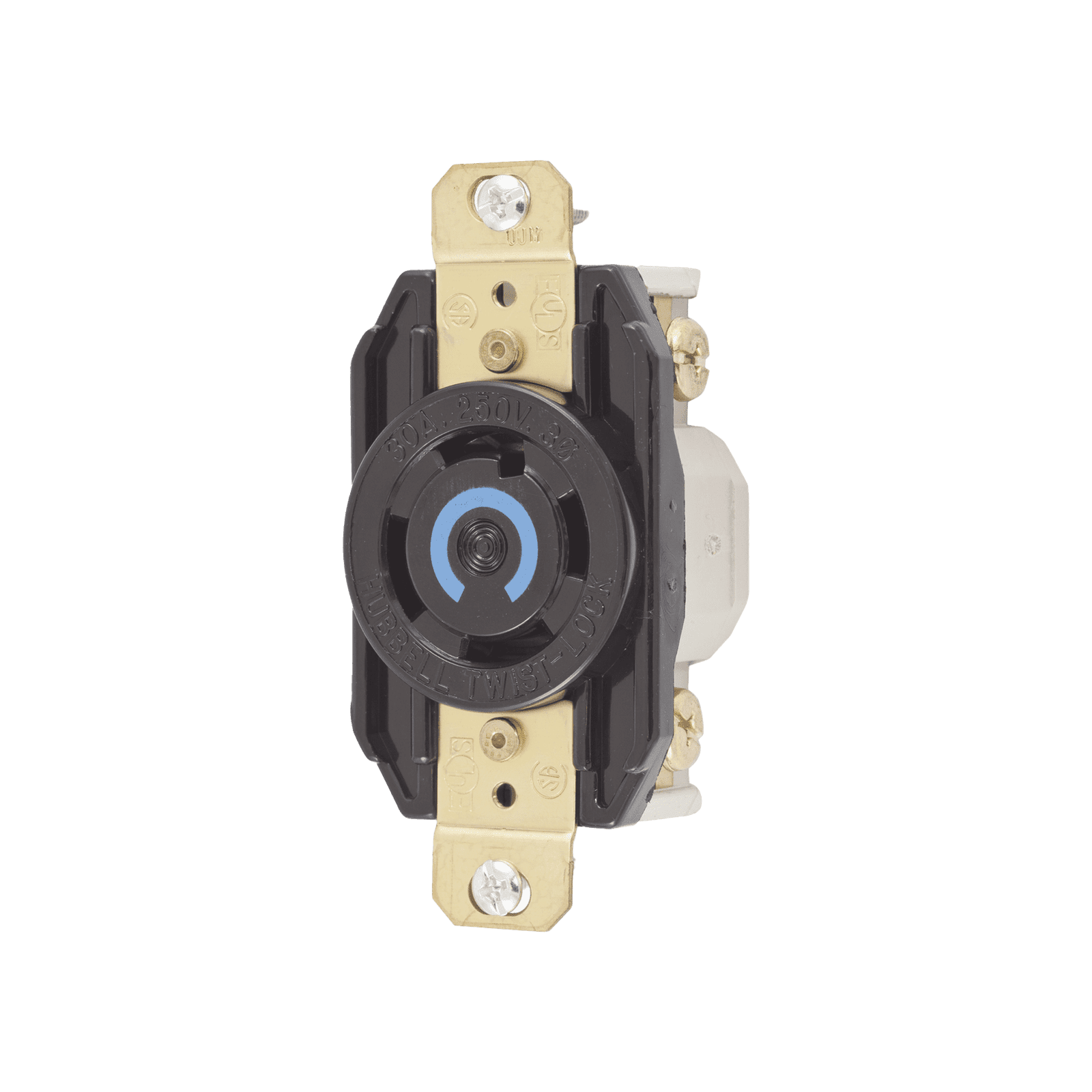 Receptáculo con Bloqueo de Media Vuelta Industrial 30 A 250 V CA / 3 Polos 4 Hilos / Nema L15-30R. HUB-HBL-2720 - HUBBELL