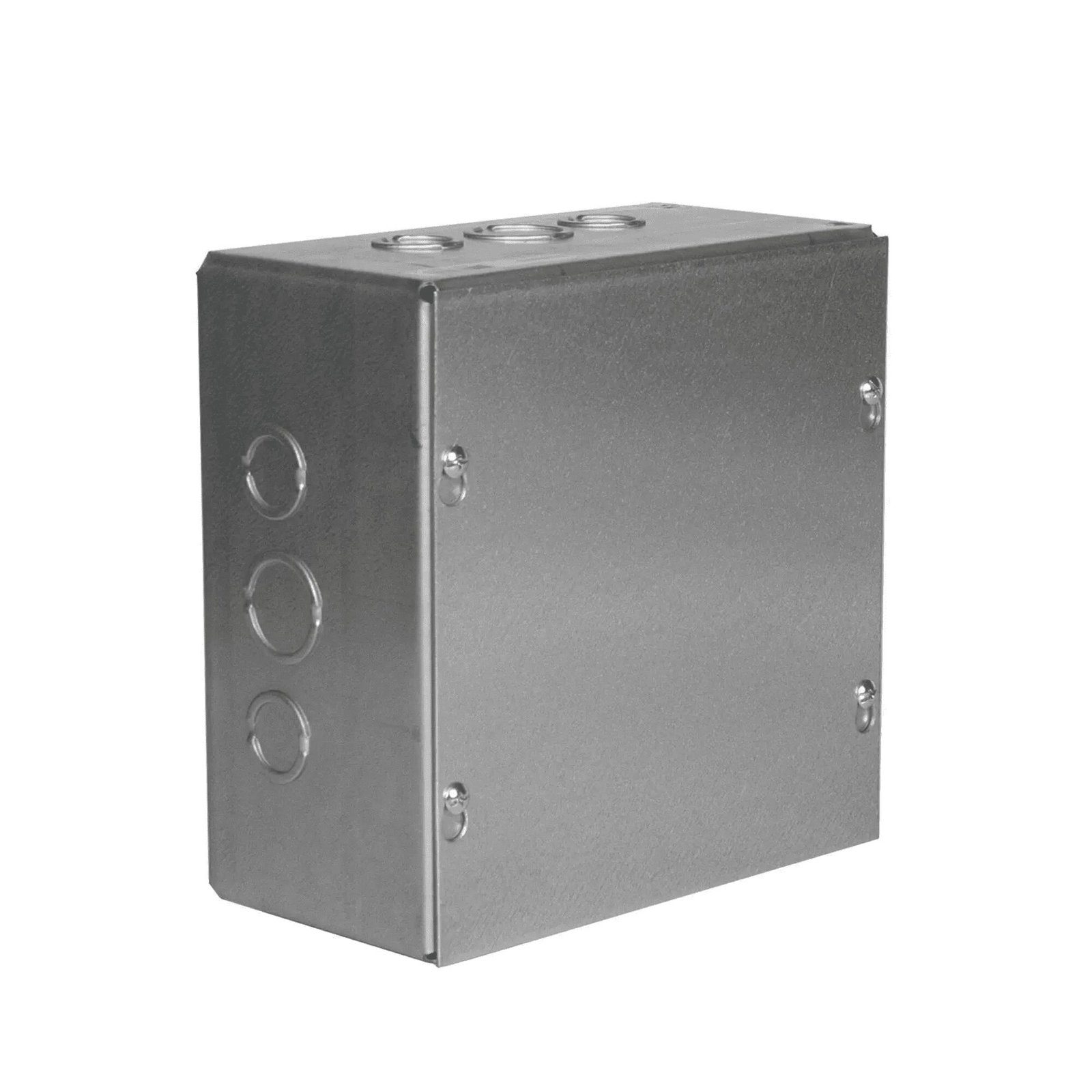 Caja Extra Grande 8″ x 8″ x 4″/ Profundidad 4″/Entradas Laterales-Finales 2 Entradas de 1/2″- 3/4″ y 1 Entrada de 3/4″ – 1″. HUB-SC-0808-04G - RACO