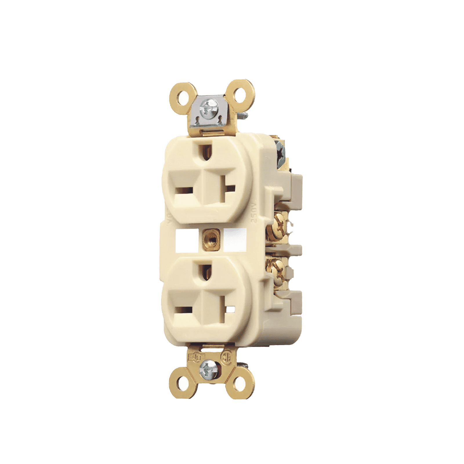 Contacto Dúplex 20 A 250 V / 2 Polos 3 Hilos / Nema 6-20R / Grado Industrial /Color Marfil. HUB-HBL-5462I - HUBBELL