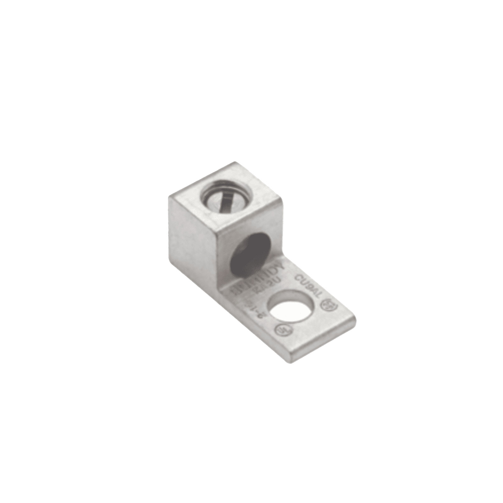 Terminal Universal de Aluminio Estañado/ 1 Orificio para Calibre  14- 2 AWG / Perno de 1/4″ / Para Conductores de AL y CU. HUB-KA2U - HUBBELL BURNDY
