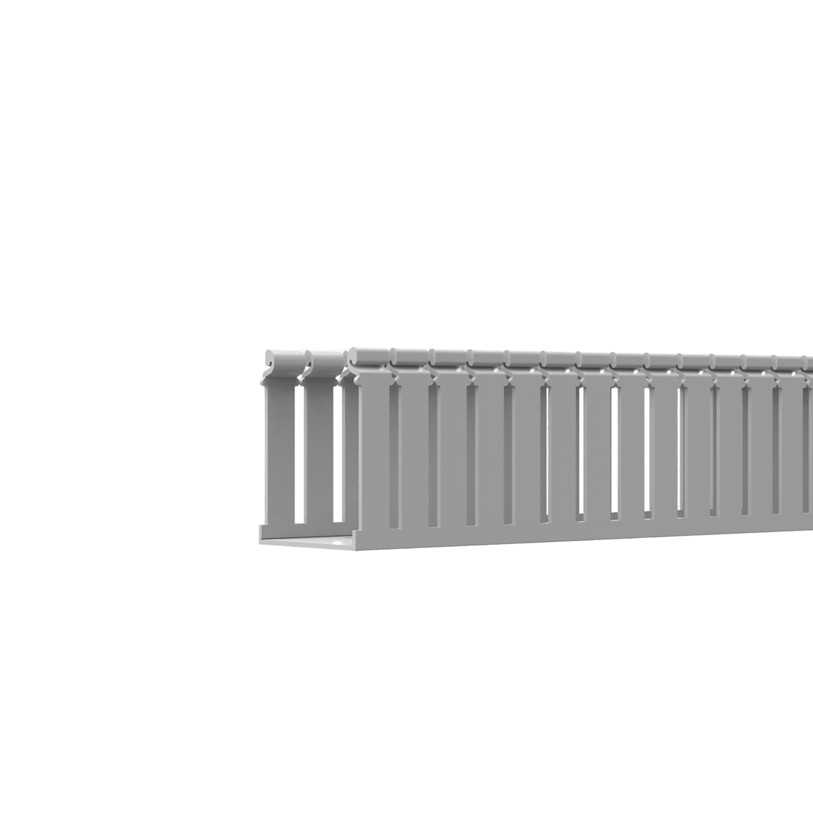 Canaleta Ranurada de PVC con Tapa, Tipo F, 108 mm de Ancho, 79.2 mm de Alto y 2 m de Largo, Color Gris FC4X3LG2 - PANDUIT