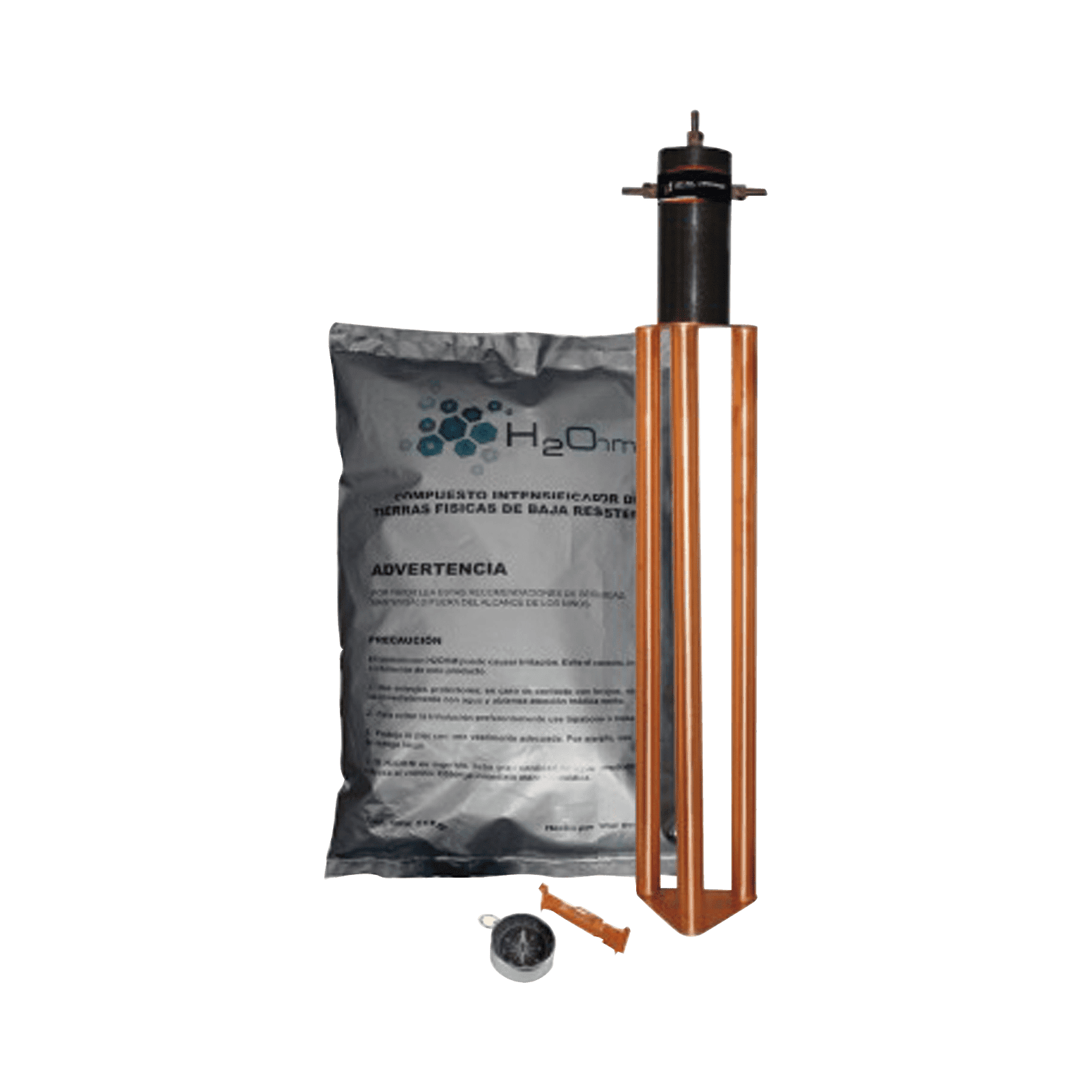 Electrodo para corriente máxima de 25 Amp. con Filtro y Compuesto H2Ohm. TG25AB - TOTAL GROUND