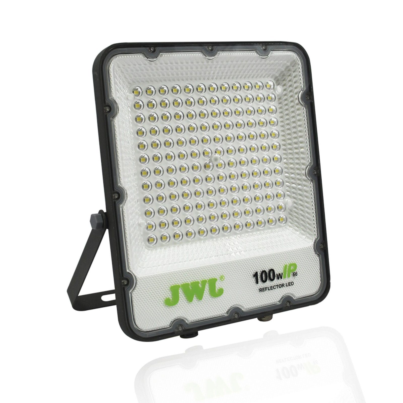 Reflector Tipo Lupa 50 W / 202 x 26 x 176 mm / Flujo luminoso 5 000 lm / 110 – 240 Vca~ 60Hz / Uso en exterior / IP66. JLRET-50B - JWJ