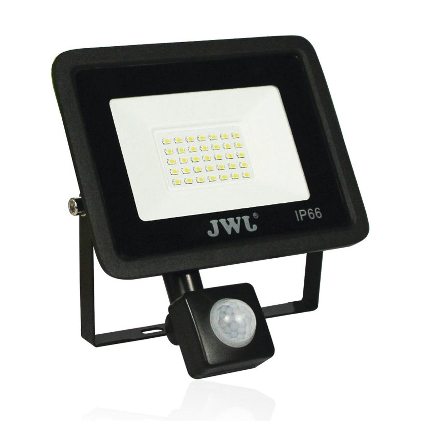 Reflector con Sensor de Movimiento 20 W /125 x 158 mm / 85 – 265 Vca~ 50/60Hz / Ultra delgado / Uso en exterior – interior. JLRE-20SM - JWJ